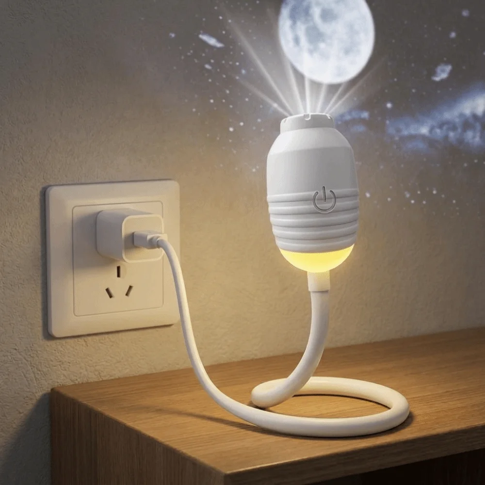 360° Rotating Galaxy Projector 3/6Pcs Slides Stepless dimming Star Projector USB Powered Creative Night Light Ceiling Lamp