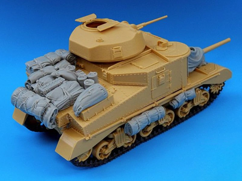 1/35 Scale Die-Cast Resin Model Assembled Kit M-3 Grant Tank Accessories Set (No Tank) Unassembled and Unpainted