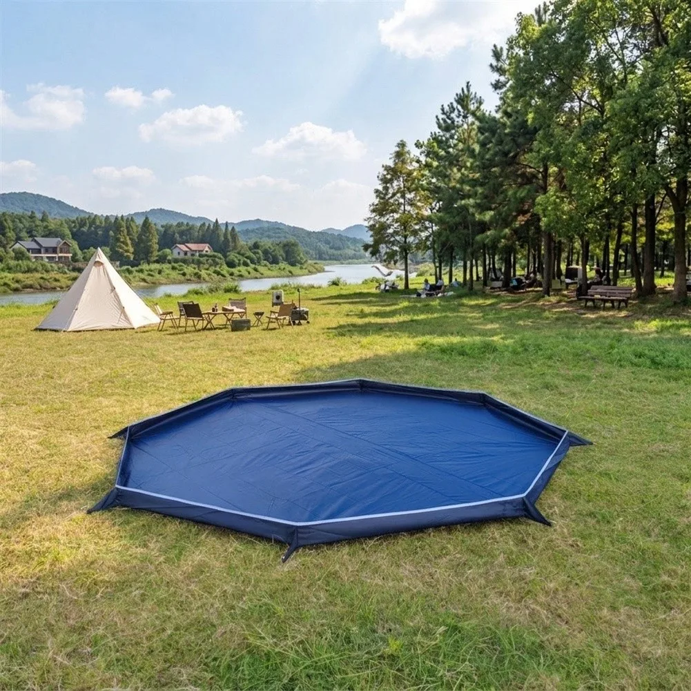 2.9m Octagonal Groundsheet Waterproof for Tents 210D Oxford Fabric Easy Clean Lightweight for Camping Picnic Beach