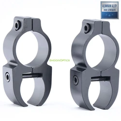 Shooin Optics Scope-Anillo de tubo de 1 pulgada y 25,4mm, montaje desmontable transparente mate, 3/8