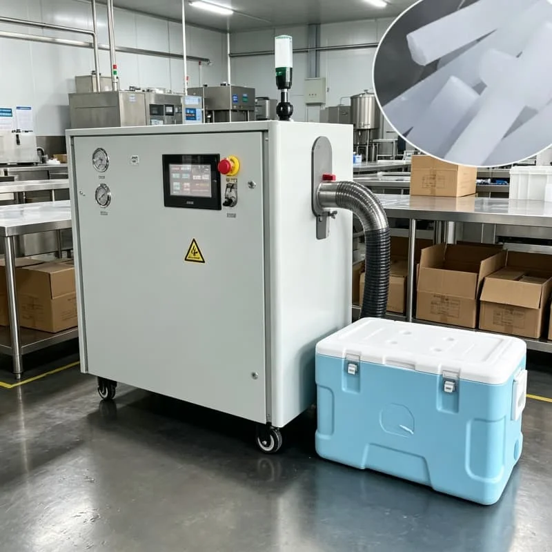 Heavy Duty Dry Ice Granulator Pellet Machine Industrial Grade Customized 500 1000kg h 380V For Dry Ice Blasting Factory