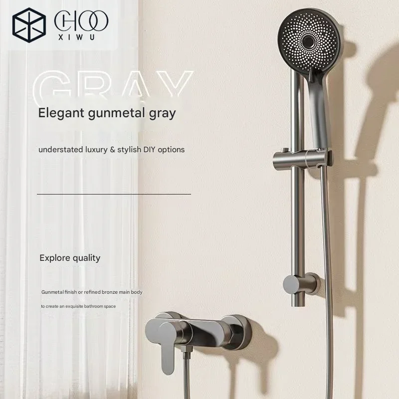 

Household Wall-Mounted Bathroom Shower Faucet Single Handle Hot Cold Mixer Tap Bath Faucet Shower Accessories