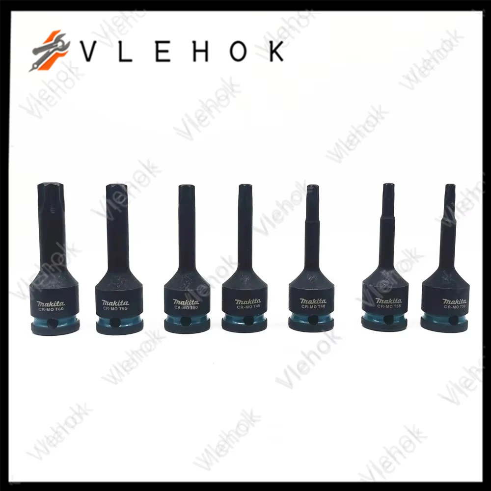 Makita electric wrench black impact drill bit socket T30 T35 T40 T45 T55 T60 disassembly and installation tool socket