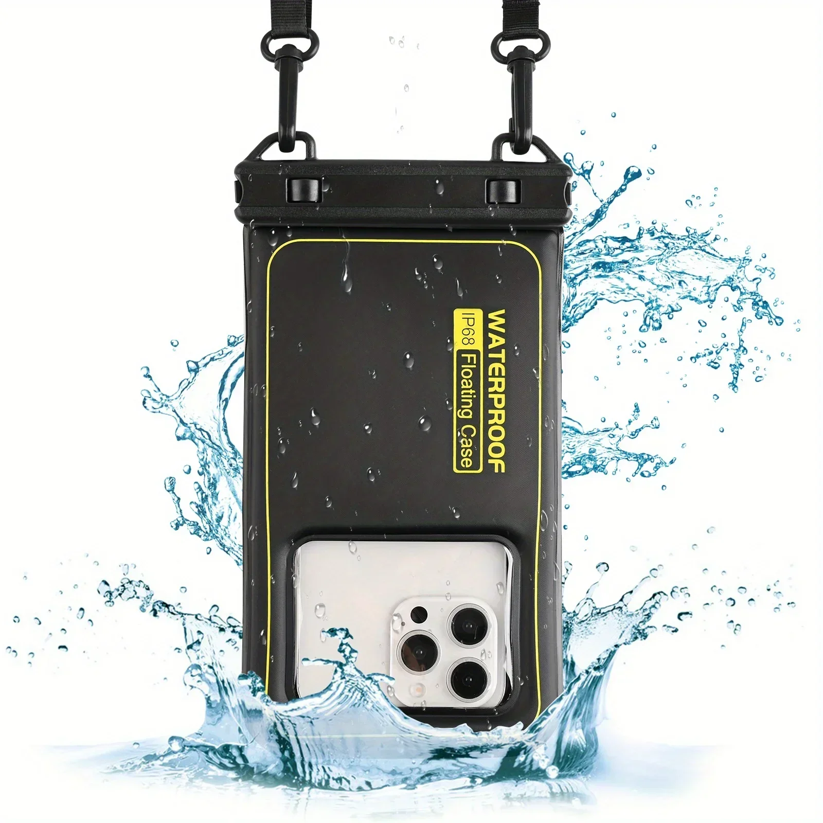 HAISSKY Schwamm schwimmende Handy wasserdichte Tasche für iPhone 17 16 15 14 13 Pro Max 16 Plus Schwimmen Driften Umhängetaschen