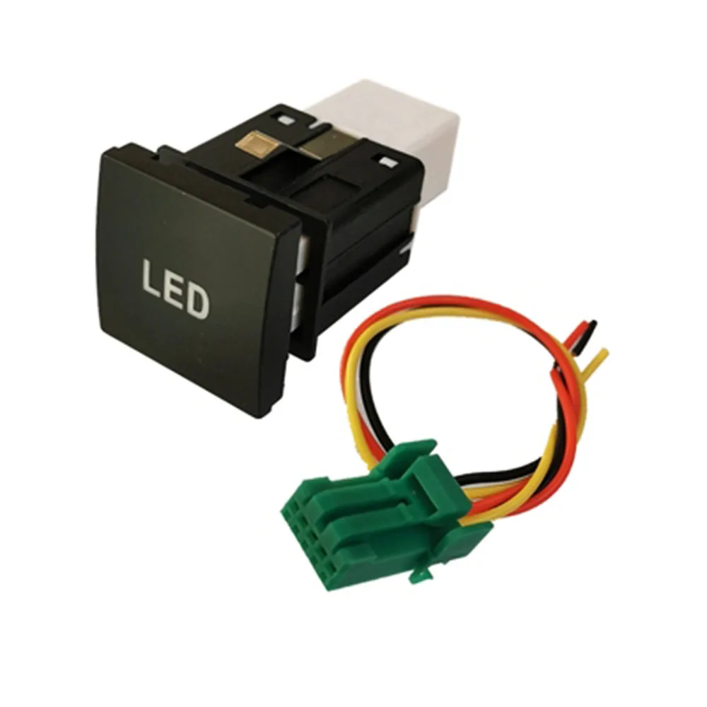 Car Red LED Power On Off Switch Packing Radar Fog Light Fan Music Switch Button For VW Golf 6 Jetta 5 MK5 Caddy EOS Scirocco