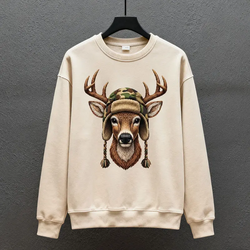 البلوز الذكور وسيدة الغزلان رئيس في قبعة كامو الغزلان الصيد فو الغزل مزلاج هوك العصرية باك قميص الفيروسية عيد الميلاد البلوز #5