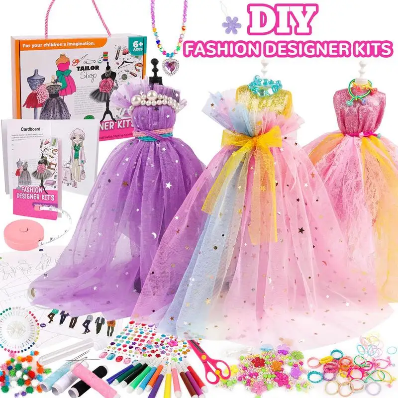 309pcs Girls Embroidery Kit DIY Handmade Arts Crafts Learning Sewing Basic Reusable Production Of 6-12 Year Old Clothing Toys