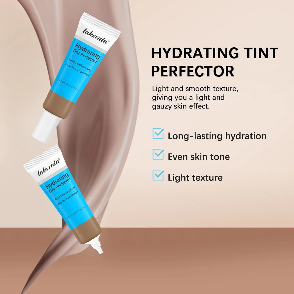 着色された保湿クリーム,顔用,強力なカバー,軽量コンシーラー,均一な肌のトーン,セミマット仕上げ,自然な保湿,化粧品