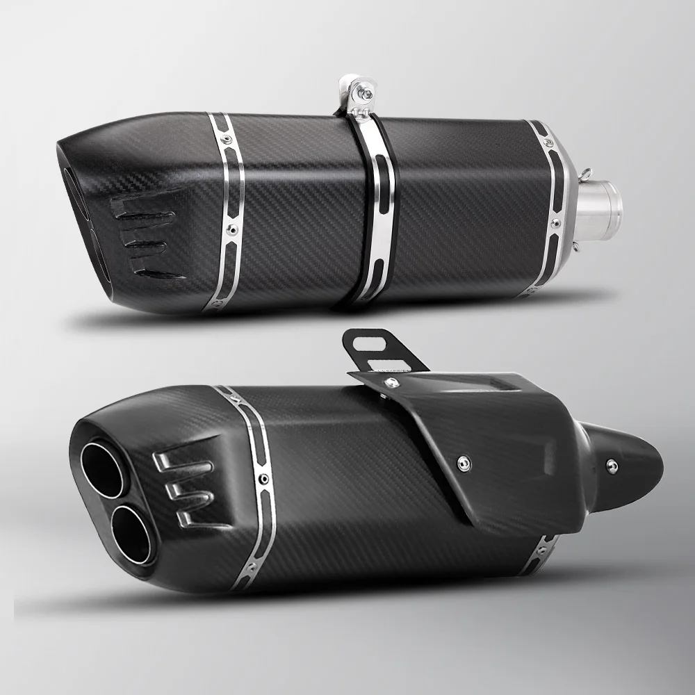 

High performance escape S1000RR CRF1000 PCX125 Z900 R3 z400 exhaust tail section carbon fiber motorcycle escape with muffler S7