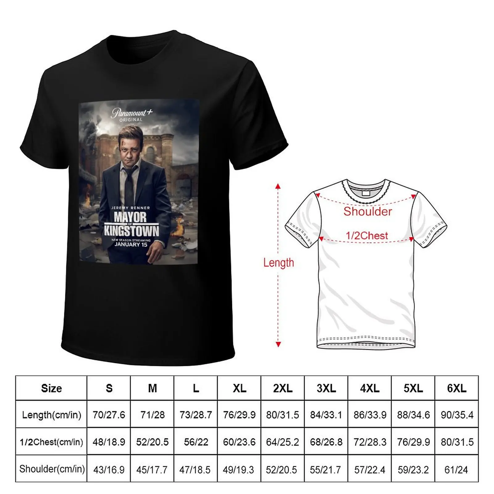mayor of kingstown T-Shirt Casual All Match Short Sleeve T-Shirt