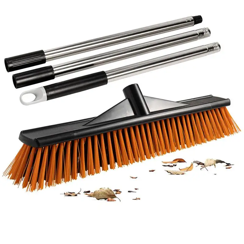 Hard Bristle Broom Scrubbing Floor Broom Shower Cleaning Brush Deck Scrub Brush Grout Brush For Garages Swimming Pools Balconies