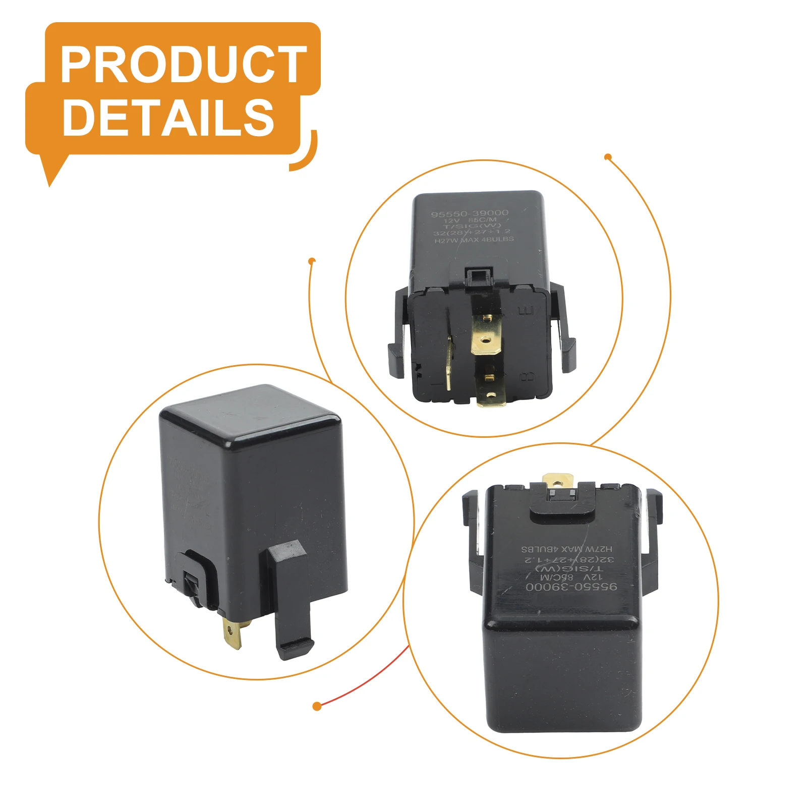 Turn Signal Flasher Relay 95550-39000 For Accent 1.5l 1495cc L4 Dohc 96-97 For Santa Fe 2.4l 2351cc L4 Dohc 01-04 For Elantra 1.