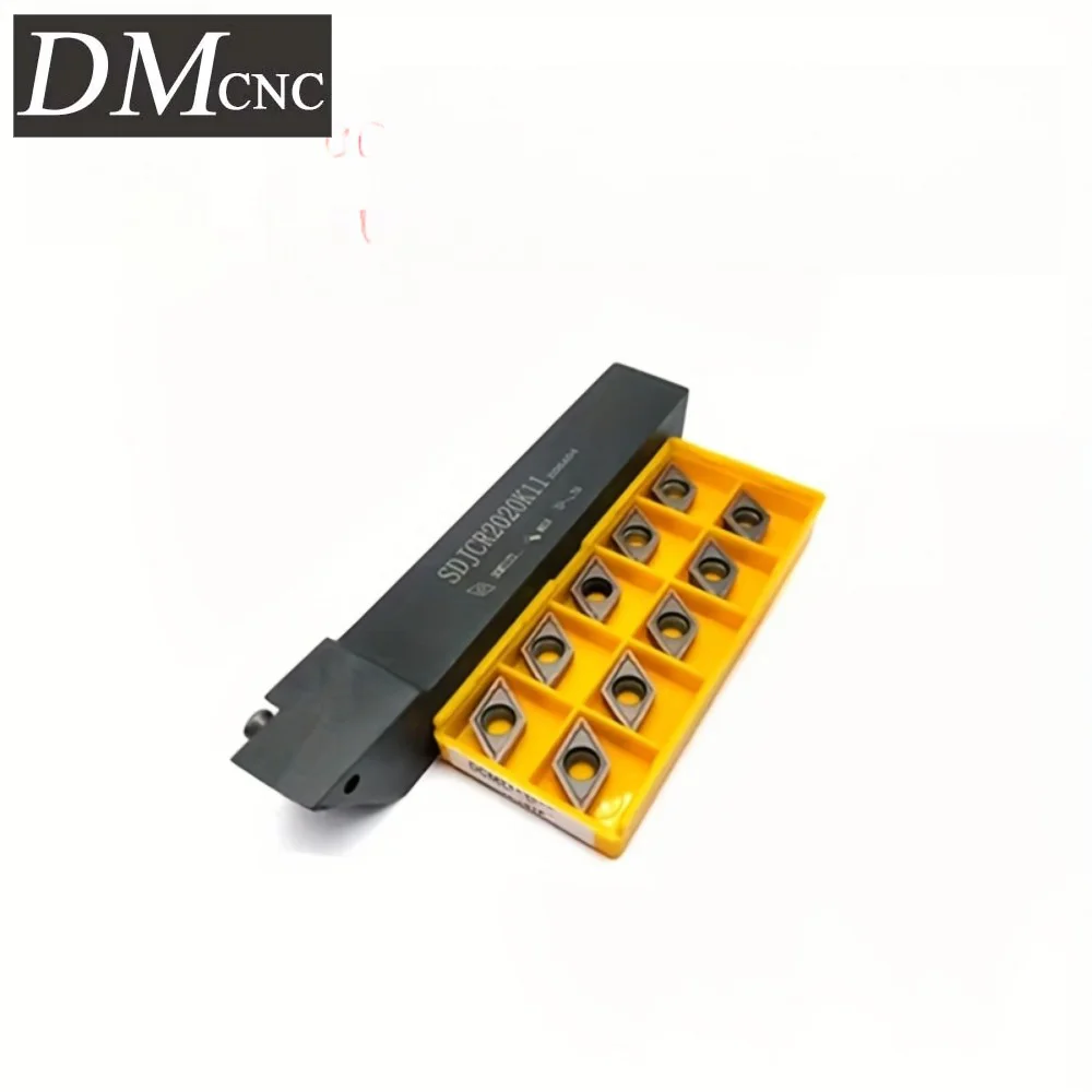 SDJCR1212/1616/2020/2525 Tool Holders +10PCS DCMT11T304 ZM25 Inserts Kit for CNC External Turning