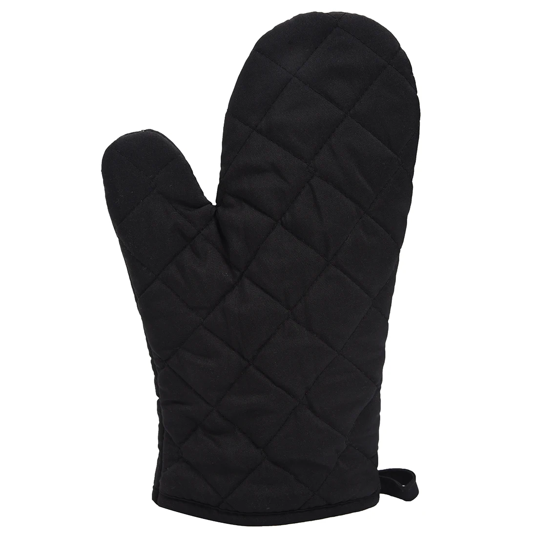 A78I 1 Pair Heat Cotton Oven Glove Pot Holder Baking Cooking Mitts Black