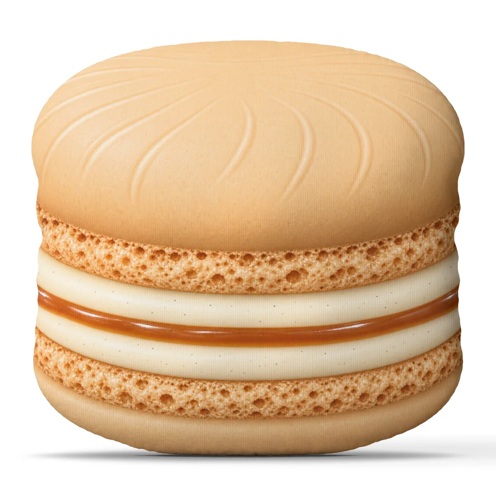 Caramel Macaron Shaped Plush Pillow French Pastry Stuffed Cushion Dessert Throw Pillow Sofa Accent Home Decor Gift Novelty