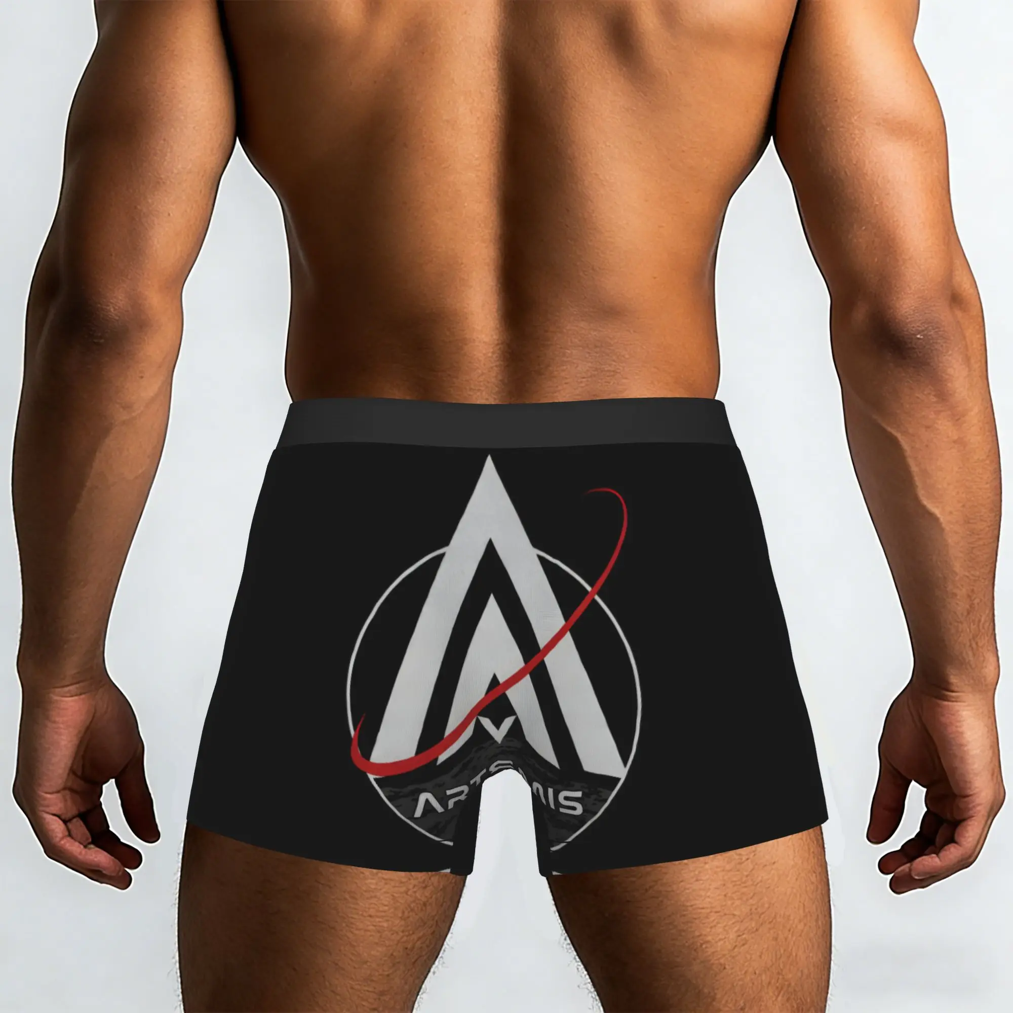 Moon Mission   Funny Space  Artemis ii Underpants Breathbale Panties Men's Underwear Ventilate Shorts Boxer Briefs