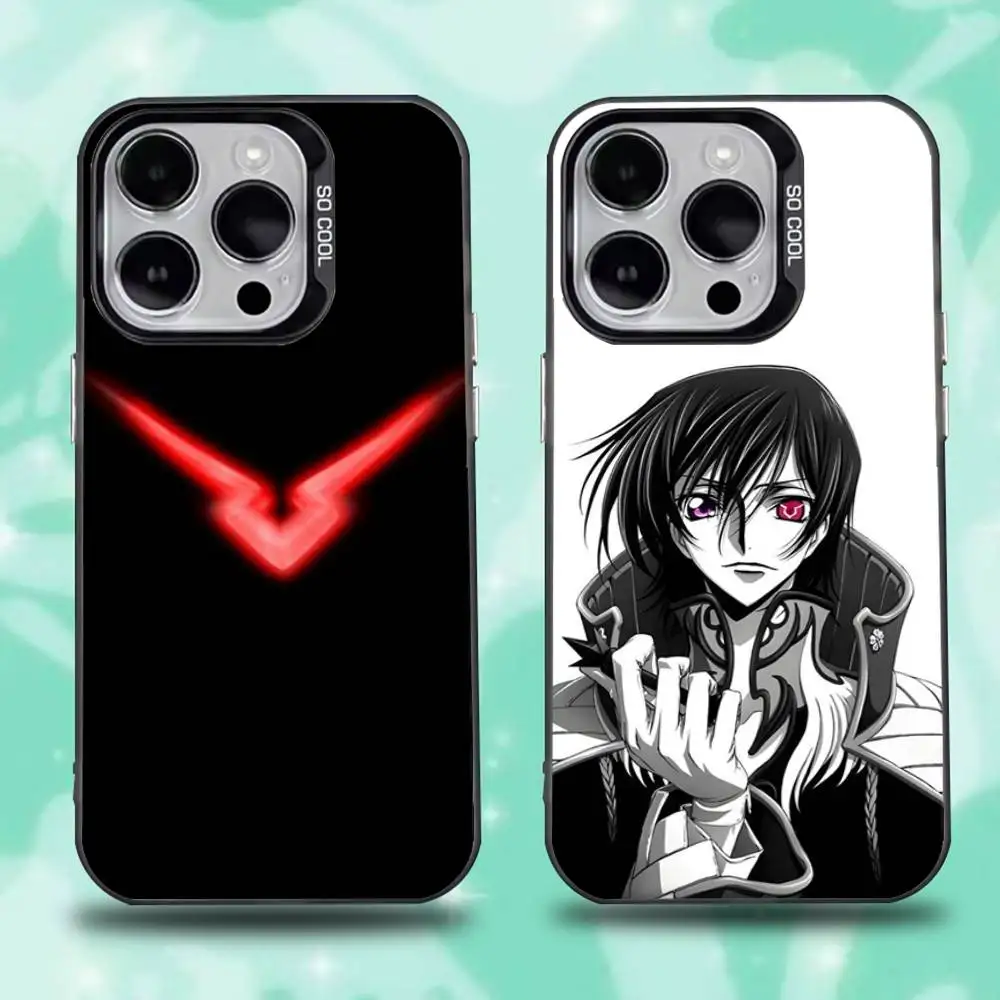 

Anime Code Geass Phone Case For iPhone 16,15,14,13,12,11,Mini,Pro,E,SE4,XS,MAX Black Candy Matte Cover