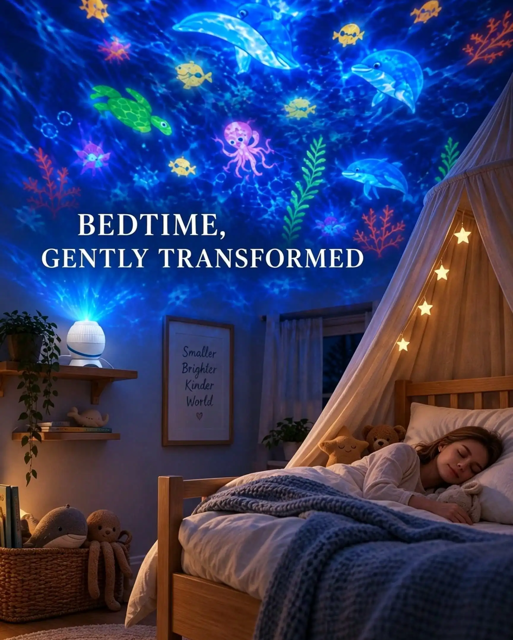 LED Ocean Projection Lamp, HD Marine Pattern Projection Light, Multicolor Night Light, Dreamy Ambient Lamp, Decorative Light For Wall & Ceiling, USB Powered, Flowing Ocean Visual For Bedroom, Living Room, Wedding Tabletop Home Decor Ornament