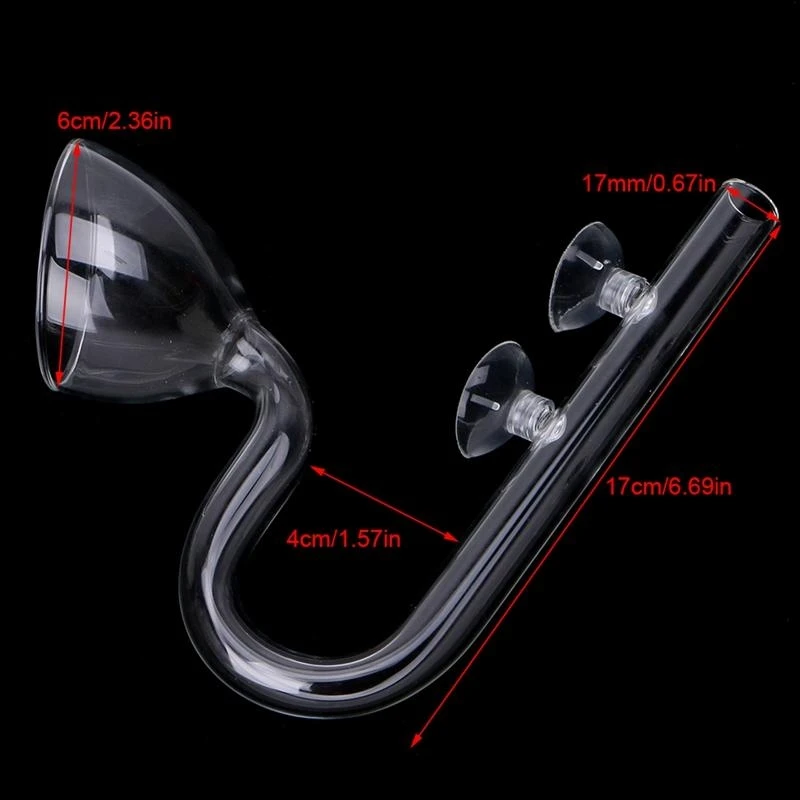 Outflow Inflow Pipe Fish Aquatic Plants Tubing 13/17mm with SuctionCup high quality