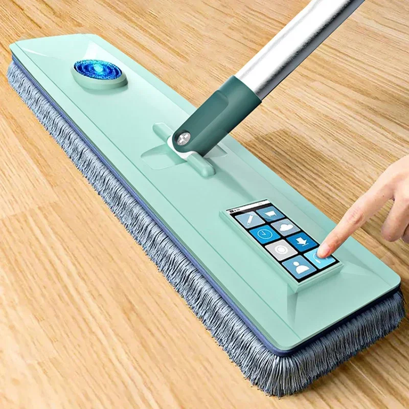 Squeeze Mop Flat Floor Washing Mop Plus Large Head No Hand Wash Dry Wet Household Cleaning Mops Tools Supplies Kitchen Hotes