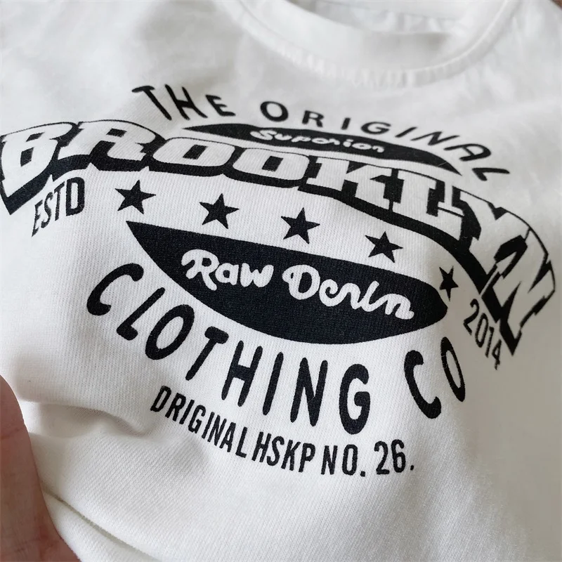 Girls Cute Letter Loose Fitting Tee 2-7T Children Boys Handsome Tops Undershirt