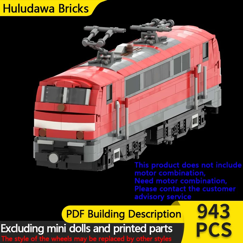 

City Car Model MOC Building Bricks BR111 Electric Locomotive Modular Technology Gifts Holiday Assemble Children Toys Suit