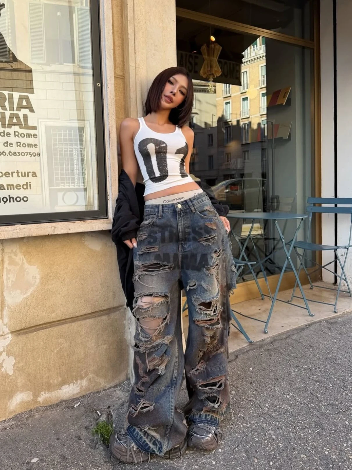 

Y2K Aesthetic American Style Women Jeans Loose Hip-hop Baggy Straight Pants Rock Street Casual Wide Leg Denim Urban Streetwear