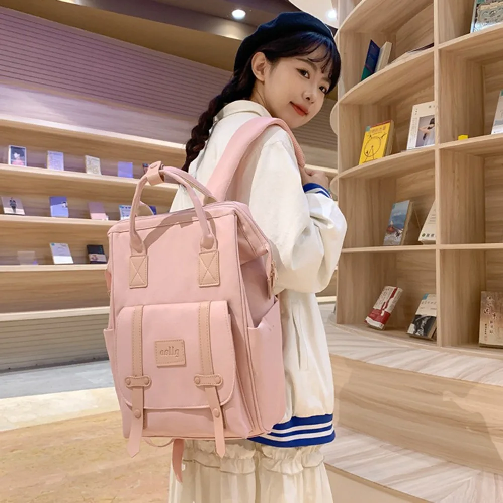 

Nylon Mommy Backpack Large Capacity Anti Splash Water Baby Diaper Bag Wear-resistant Multifunctional Mommy Shoulder Bag