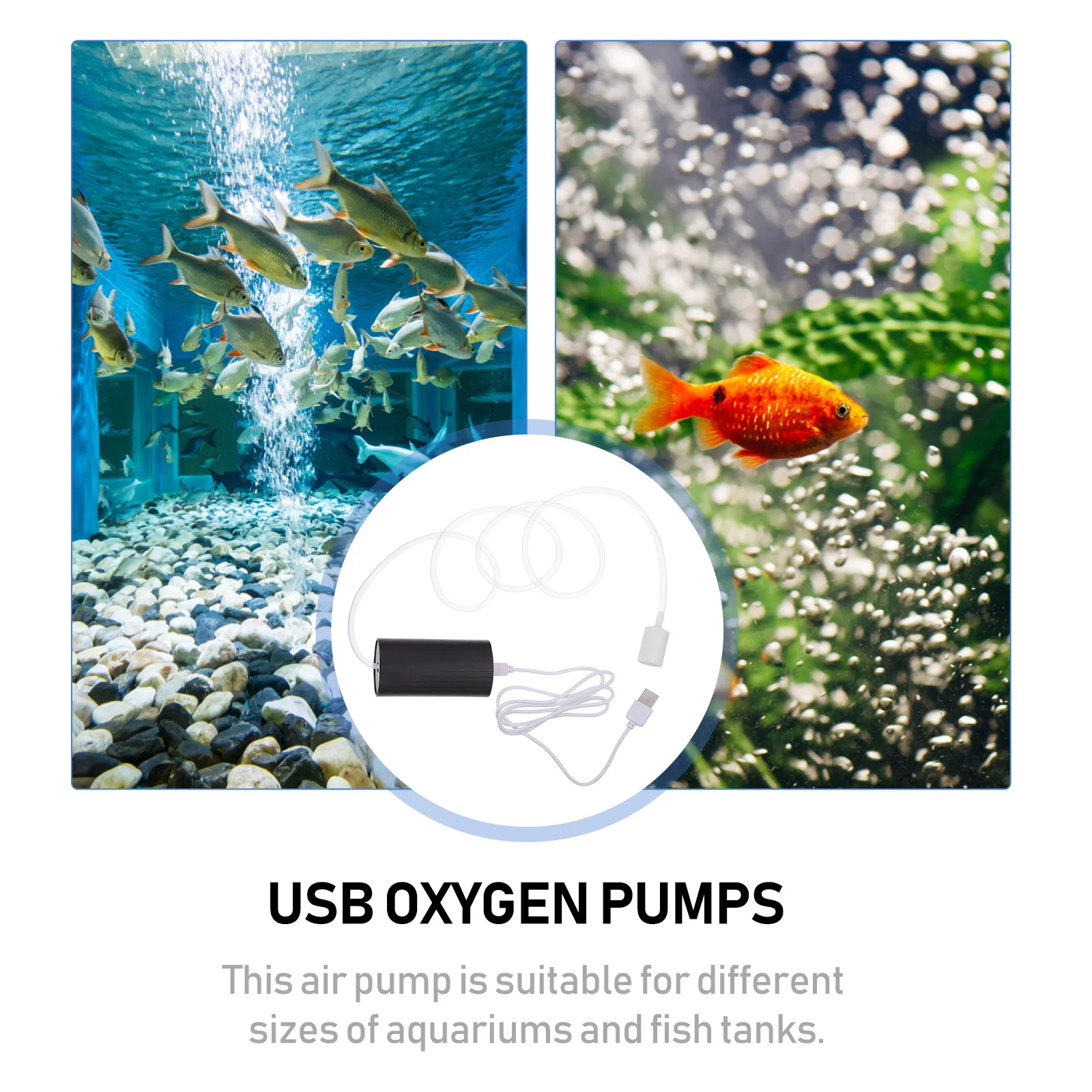 

Fish Tank Oxygen Pump Air Aerator Small Oxygenation Silent for Aquarium Accessory