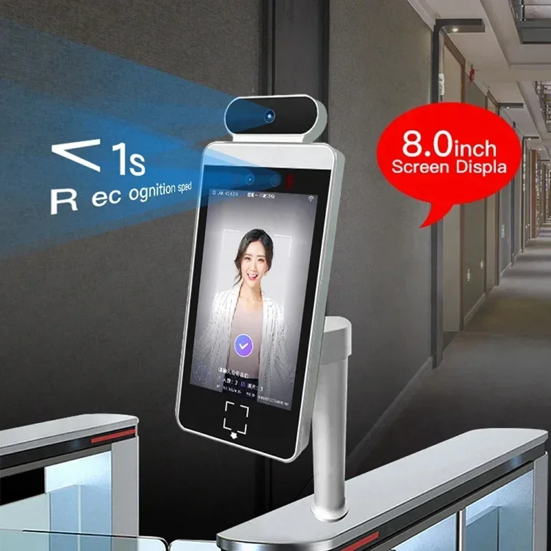 KS80T-IC X05 8 Inch Android 11 TCP/IP Wifi 4G Free SDK And Software Face Recognition Biometric Access Control Products