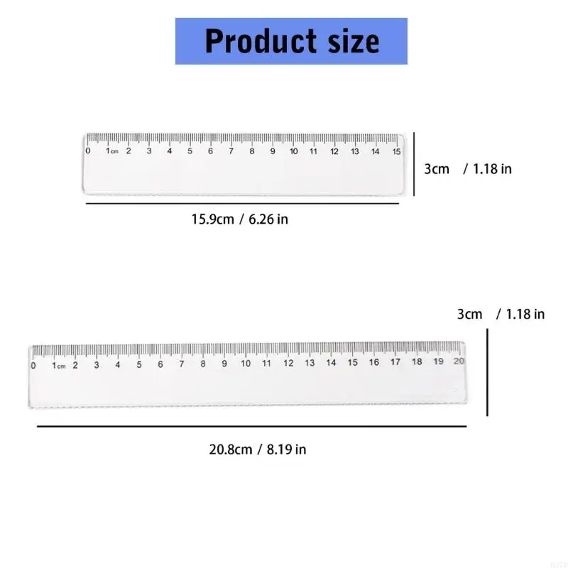 H37B 5 PCs 15 20 Herrscher Klärer Herrscher messen Herrscher Gerade Herrscher Grundschule Lineal Set Plastic Lineal