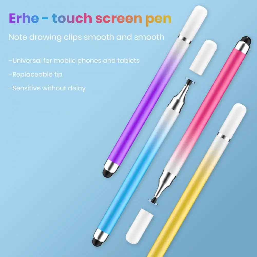 Stylus Pen Gradient Color Double-headed Touch Screen Pen for IOS/Android/Windows Tablet Pen Universal For Samsung Huawei Xiaomi