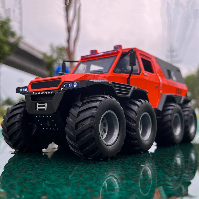 1:24 Russia Conqueror Shaman 8*8 Tyre Alloy Armored Car Model Diecast Metal Toy Police Off-road Vehicles Car Model Children Gift