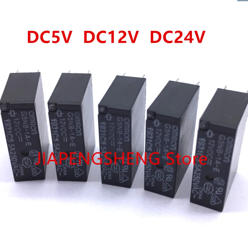 

Asmall Power Relay, G5NB-1A-E-DC5V, G5NB-1A-E-DC12V, G5NB-1A-E-DC24V, DIP, G5NB-1A-E, DC5V, G5NB-1A-E, 10Pcs