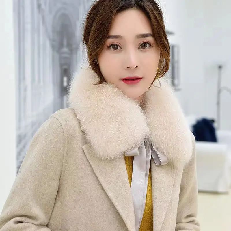 Autumn and winter Chinese traditional series bow imitation rabbit fur women\'s warm and versatile scarf