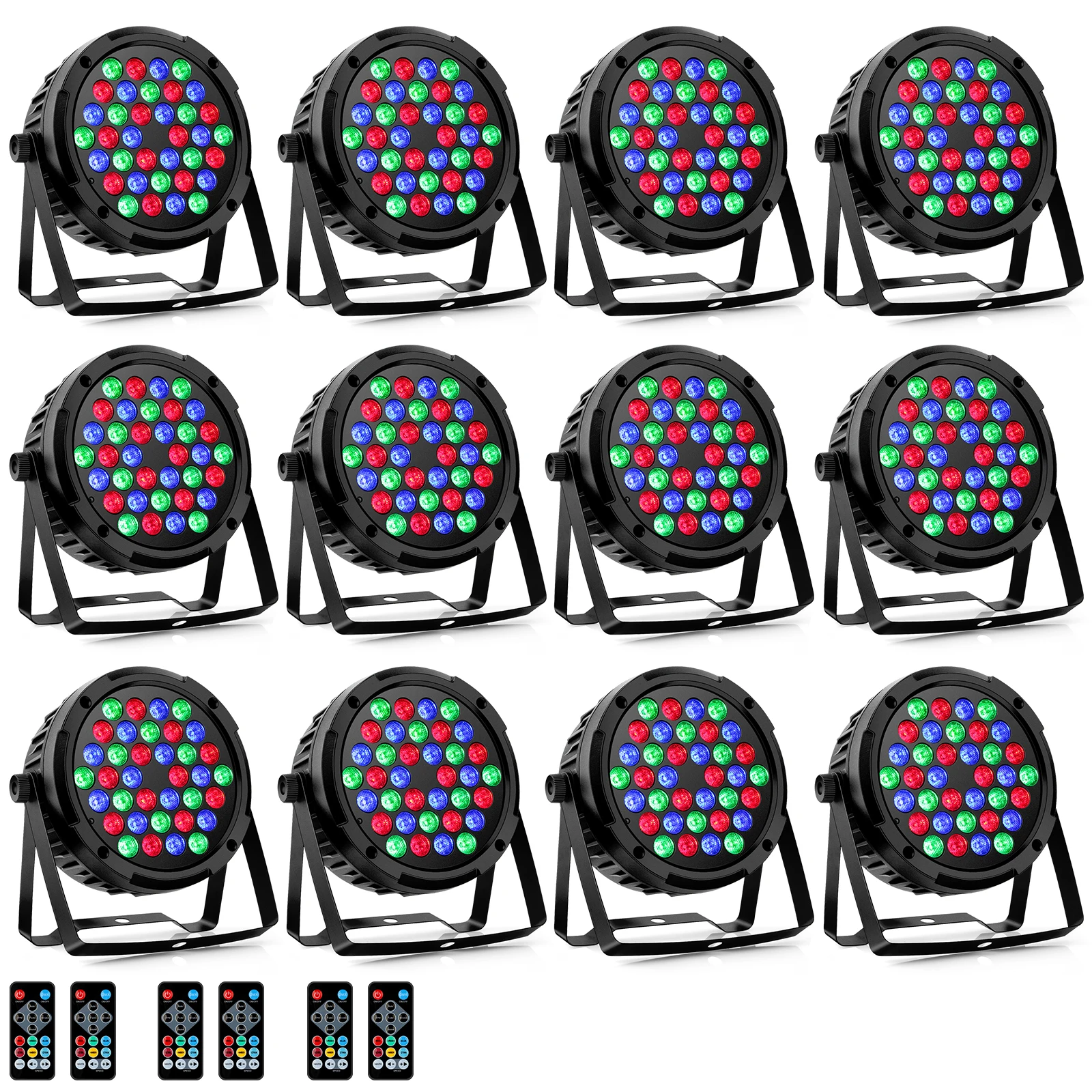 12Pack 36Leds Rgb S…
