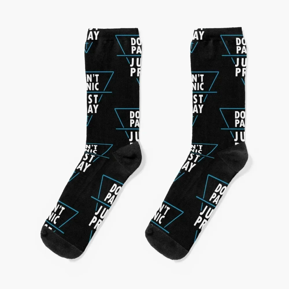 

Do not panic, just pray Socks basketball Christmas kawaii Woman Socks Men's