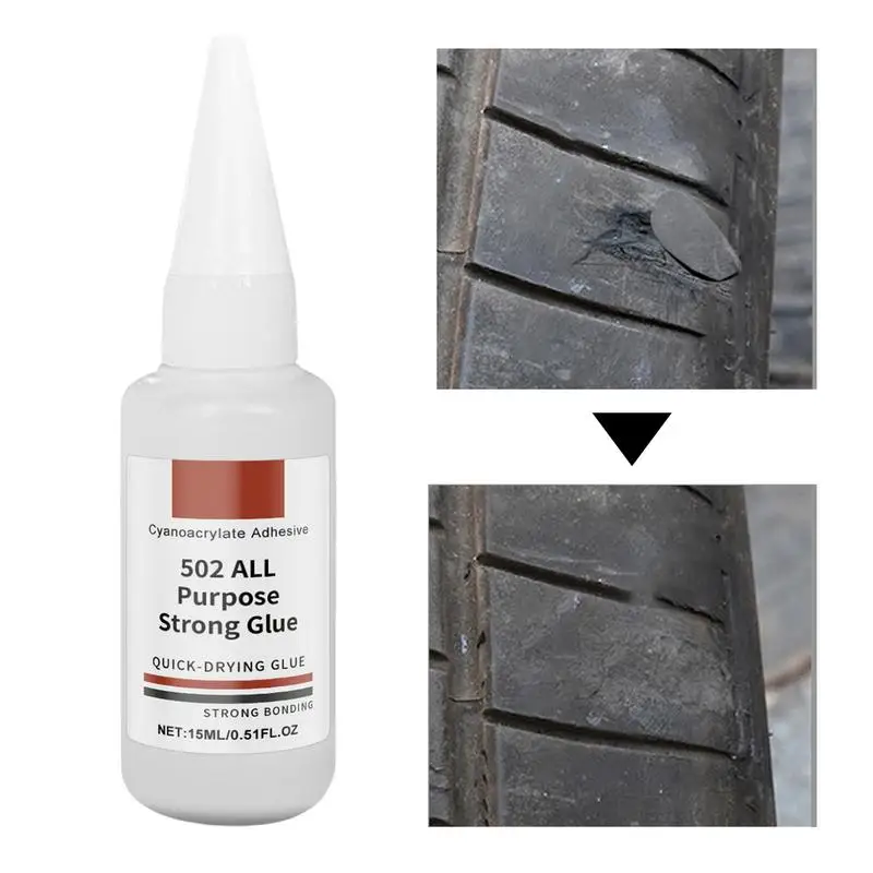 Tire Glue Strong Repair Glue for Car Tire Super Glue for Vehicle Tire Repair Sealant 15ml Tire Glue Perfect for Car Motorcycle