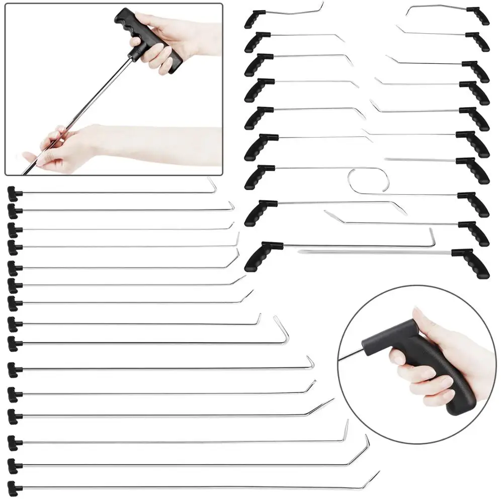 

Super PDR 34 шт. профессиональные ломные инструменты Pdr толкатели стержни комплект для ремонта вмятин для автомобиля