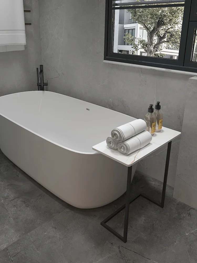 Toilet rack floor-to-ceiling removable bathroom crevice toilet next to bathtub storage rack