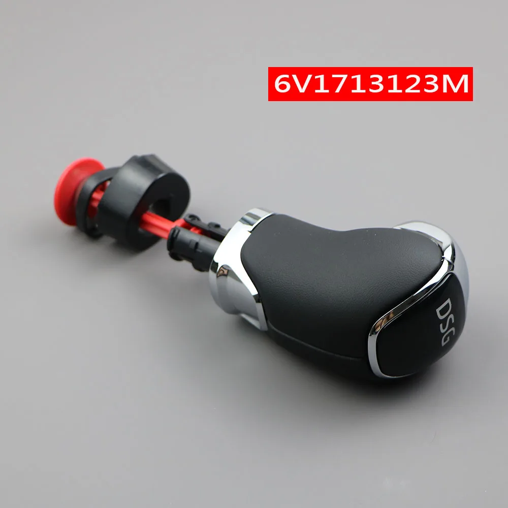 For Skoda Octavia Superb MK2 MK3 Yeti  Rapid Genuine Automatic DSG Gear Shift Knob Leather 6V1713123M