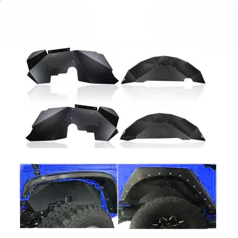 Подкладка для бровей колеса Wrangler, алюминиевая накладка JK07-17 Подкладка для бровей передняя и задняя накладка на колеса JL2018 + накладка