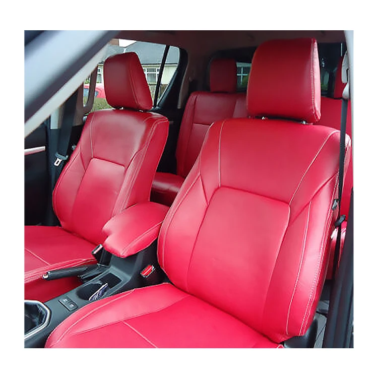 

All Season Leather Original Full Set Custom Car Seat Covers For 2015+ Toyota Hilux Car Accessories Interior Decoration