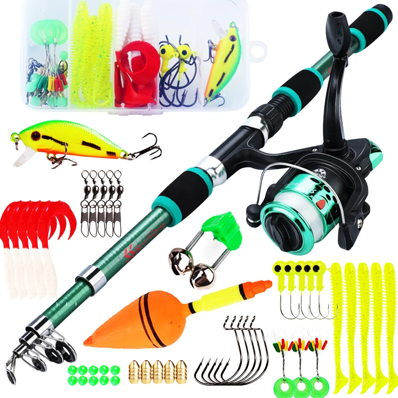 Sougayilang 1,8 m Spinn-Angelrute und Rollen-Kombination, 5,2:1 Teleskoprute mit 3BB-Angelrolle, maximale Zugkraft 5 kg, komplettes Angelset – Detail 1