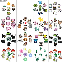 6-9 pz PVC simpatici animali ciondoli per scarpe per bambini gatto salamandra palloncino cane unicorno decorazioni per scarpe spille zoccoli fibbie accessori