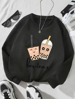 女童秋冬時尚杯形印花休閒長袖圓領衛衣 8 最佳銷售 女童冬季服裝 - №5