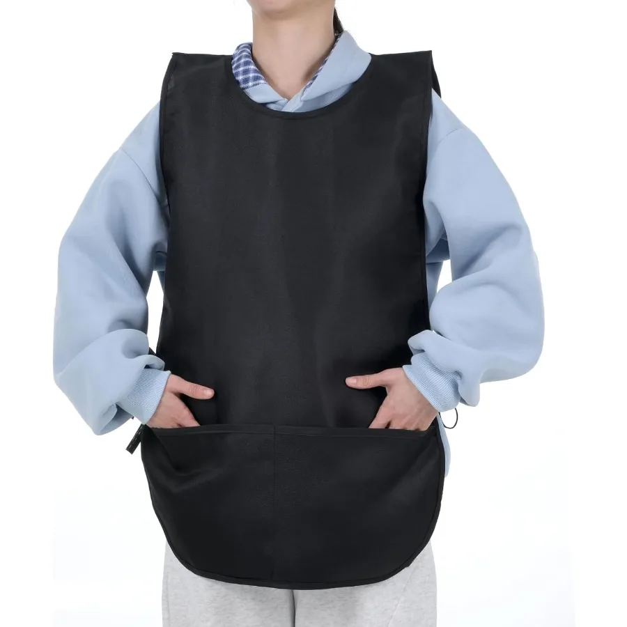 

Фартук-халат Server Cobbler с двумя карманами, водонепроницаемый художественный фартук, быстросохнущий полиэстер для рисования, чистки гистилиста