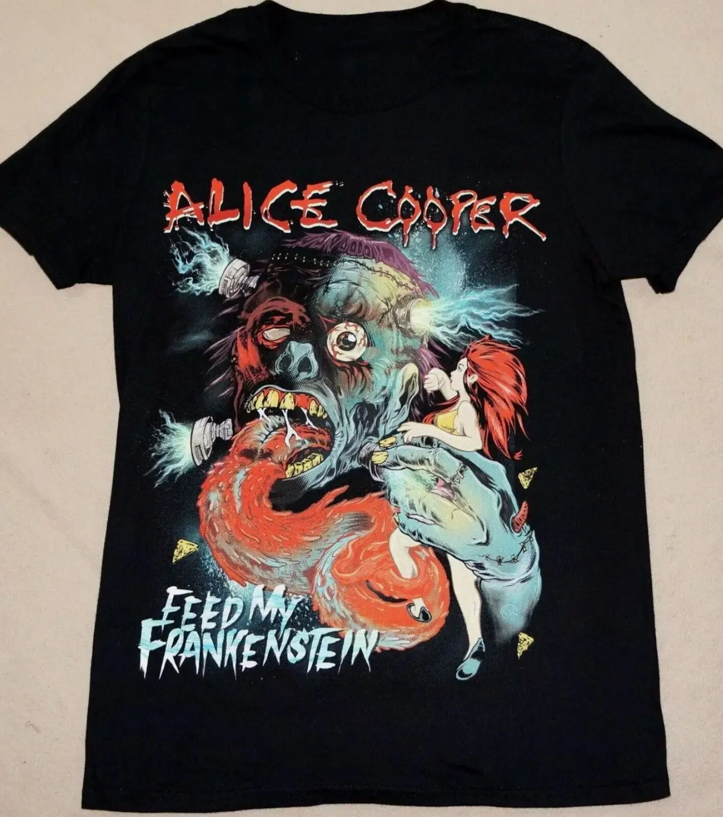 ALICE COOPER FEED MY FRANKENSTEIN BLACK CONCERT SHIRT