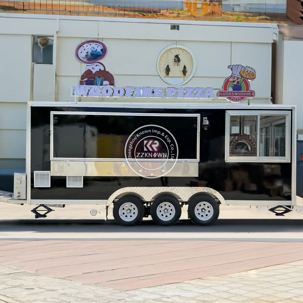 Food Concession Trailer  With Full Kitchen Equipments Hot Dog Cart Catering Stage Mobile Food Trailer