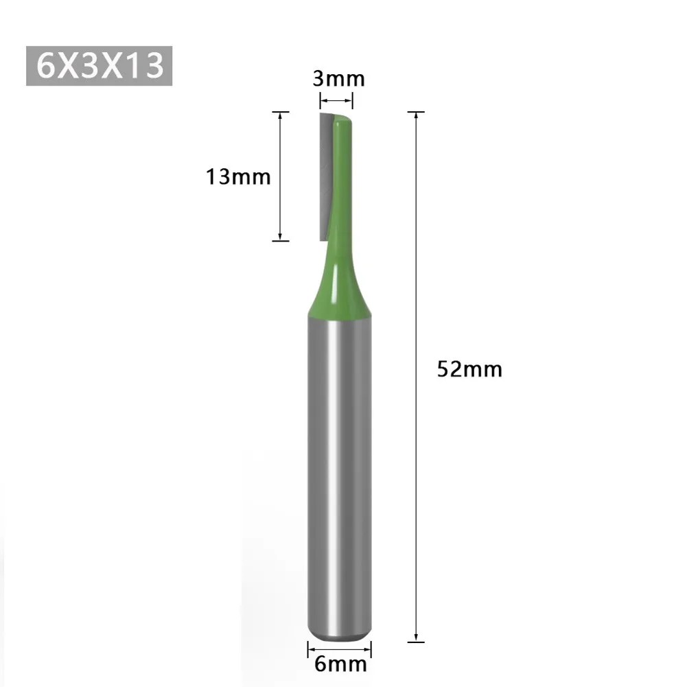 Wood Carving Single Double Flute Straight Router Bit, 6MM Shank Milling Cutter, Industrial Quality, Anti Kickback Design